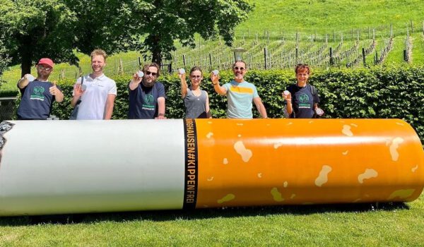 Riesekippe am Wöhrsee mit Projektteam © Alexandra Könisgeder