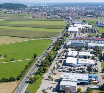 Luftaufnahme Gewerbegebiet Lindach © Stadt Burghausen