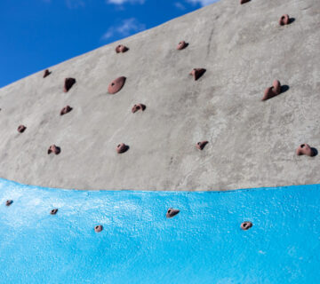 Boulderwand im Fun-Park © Hannah Soldner