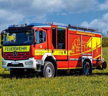 Feuerwehr Burghausen vor Burgpanorama © Feuerwehr Burghausen