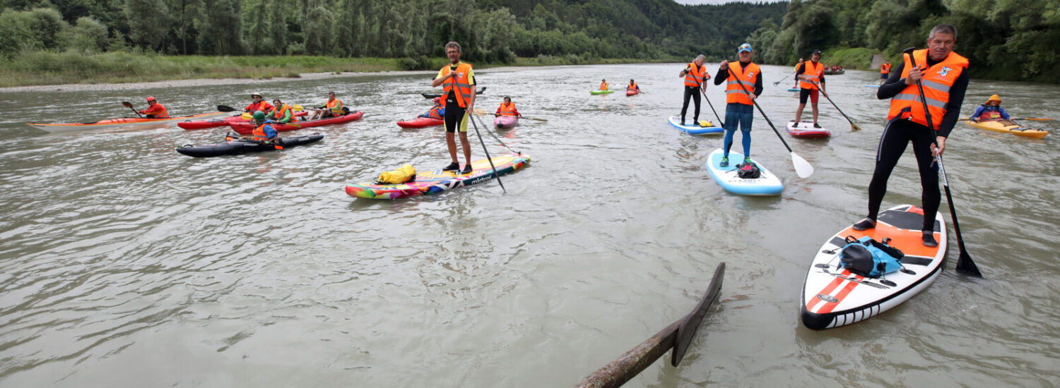 Stand-Up-Padeling und Kayaking auf der Salzach © Gerhard Nixdorf