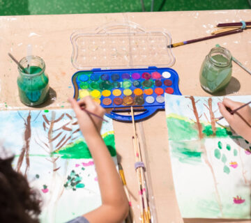 Malende Kinder © Hannah Soldner