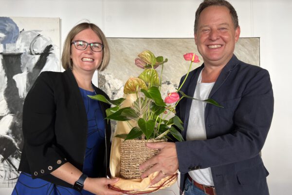 Barbara Kreuz und Erster Bürgermeister Florian Schneider