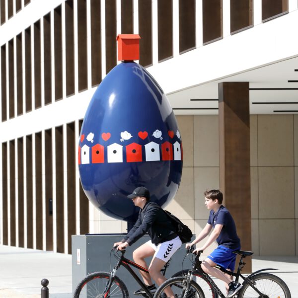 Auf jedem Ei ist ein Buchstabe „versteckt“