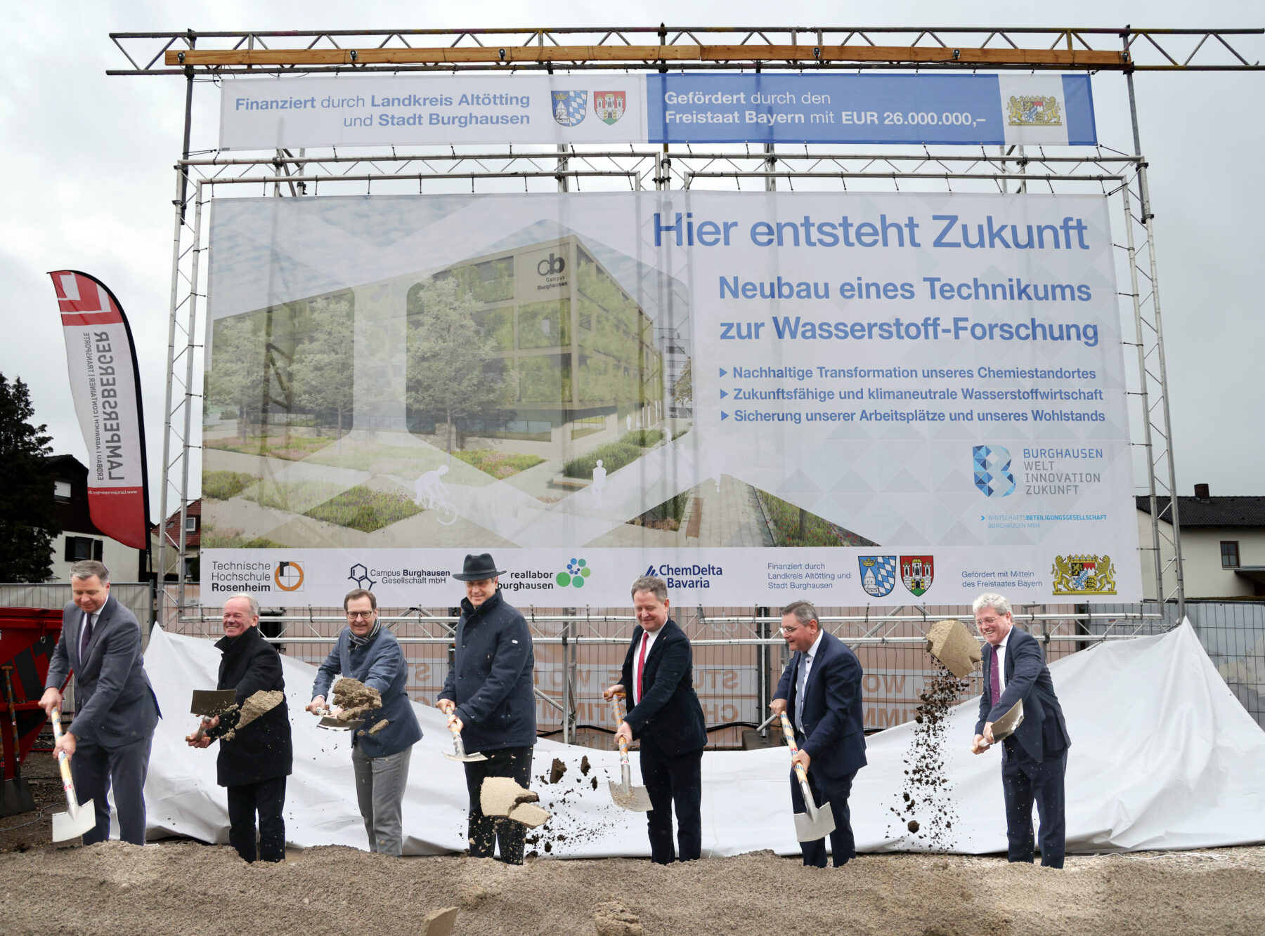 Spatenstich Technikum Burghausen Campus Burghausen Salzachzentrum Foto Nixdorf Fotografie