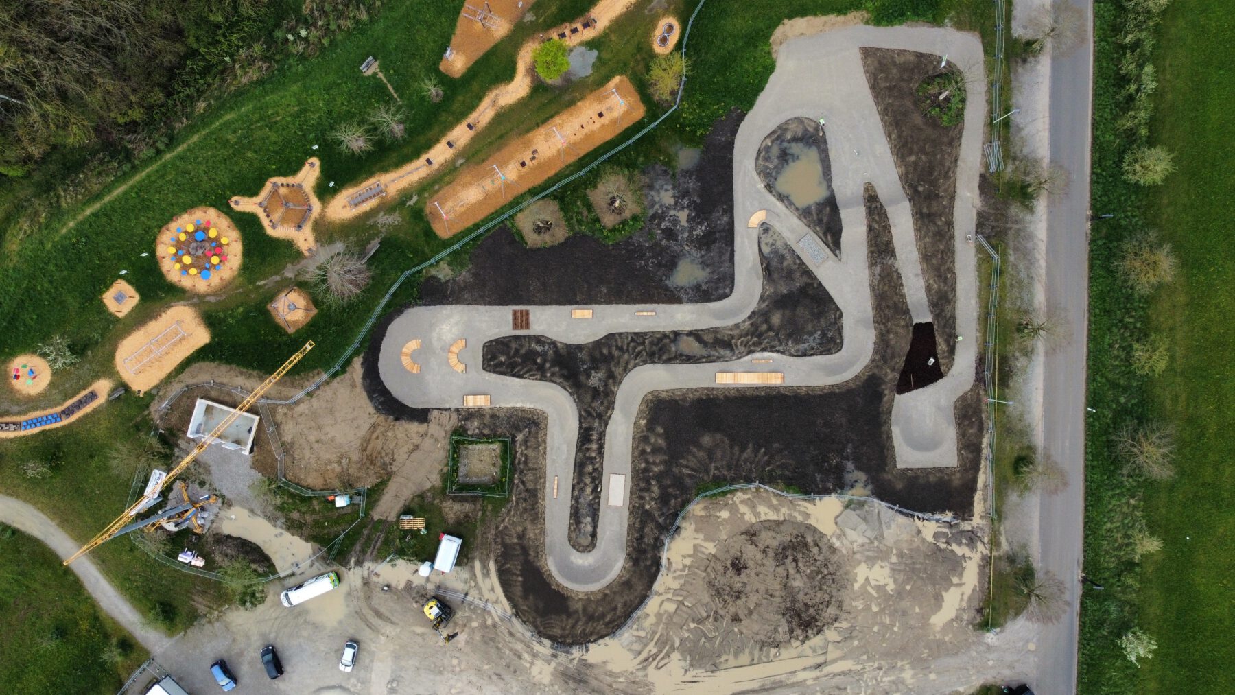 Drohnenaufnahme Bikepark Burghausen Foto Mozer vhs Fotogruppe