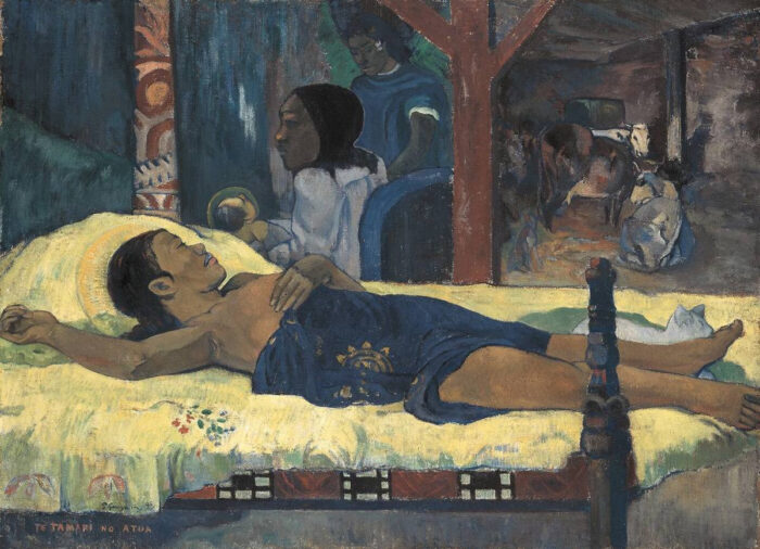 Bild zum Vortrag Paul Gauguin PAUL GAUGUIN DIE GEBURT TE TAMARI NO ATUA CC BY SA BSTGS 8652 jpg e1691052980929