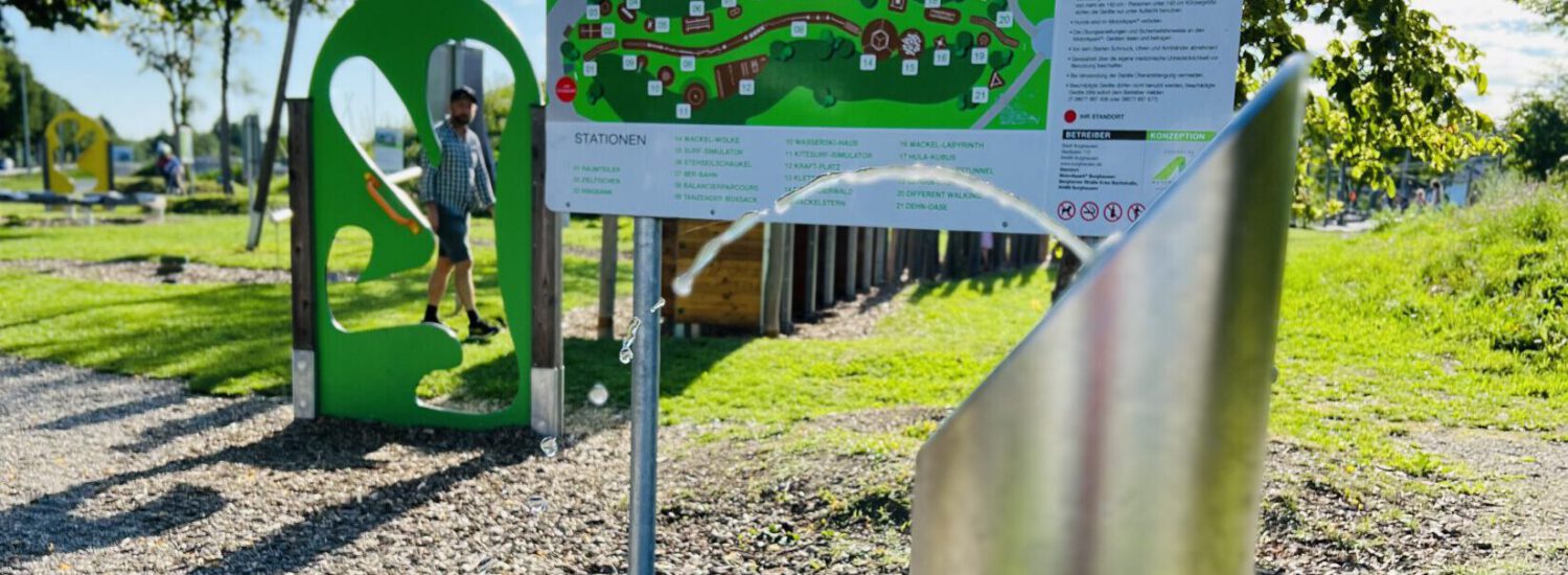Trinkwasserbrunnen am Motorikpark © Stadt Burghausen/köx