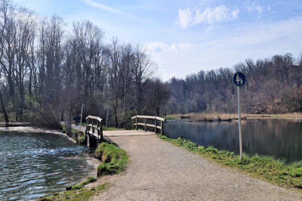 Die Brücke über den Wöhrsee wird ab 2. April 2024 erneuert. Deswegen ist der Weg über den Wöhrsee bis voraussichtlich 26. April 2024 gesperrt. © Stadt Burghausen/ebh Die Brücke über den Wöhrsee wird ab 2. April 2024 erneuert. Deswegen ist der Weg über den Wöhrsee bis voraussichtlich 26. April 2024 gesperrt. © Stadt Burghausen/ebh
