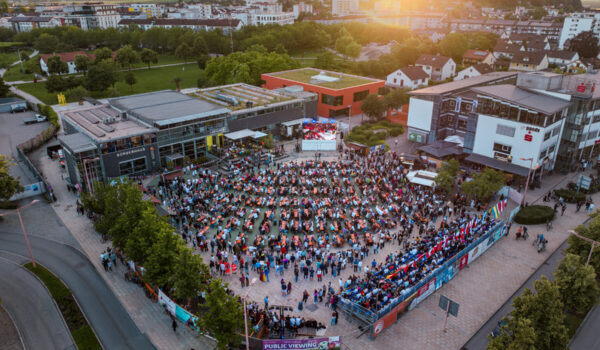 Die Public Viewing Arena Burghausen 2024 Foto Hans Mitterer