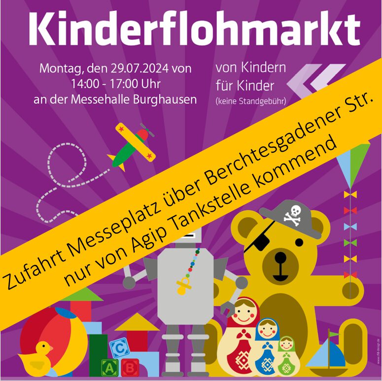 SM Flohmarkt2024 Zufahrt Hinweis