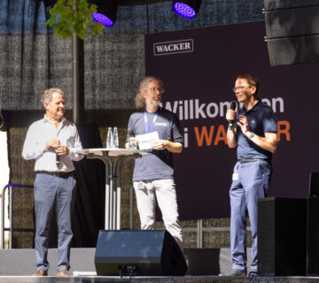 Erster Bürgermeister Florian Schneider im Gespräch mit Christoph Kleiner und Dr. Christian Hartel