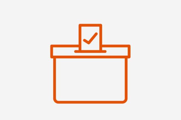 Grafik einer Wahlurne