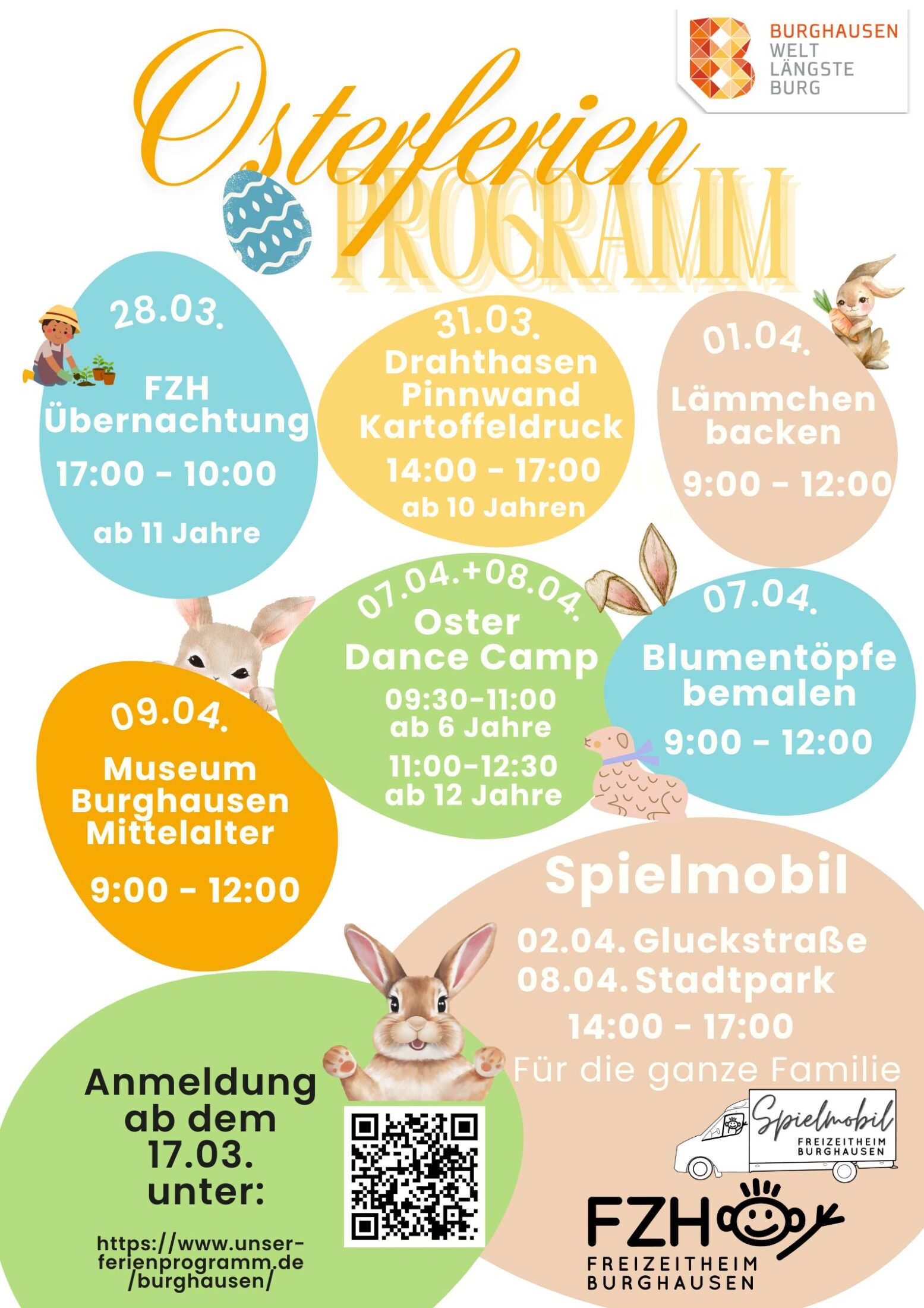 Begrenzte Plätze   schnell anmelden zum Osterferienprogramm!