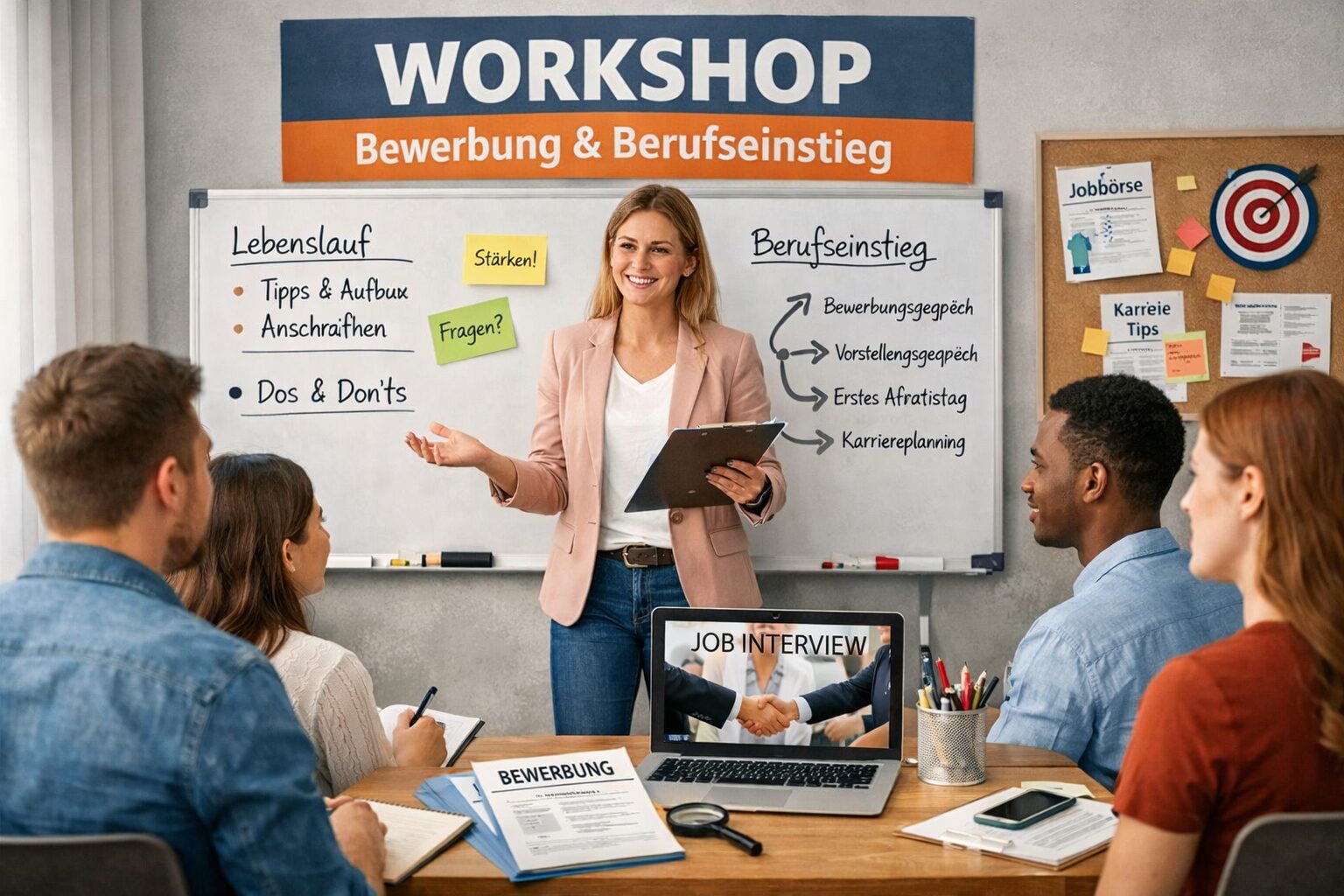 Workshop zu Bewerbung und Berufseinstieg